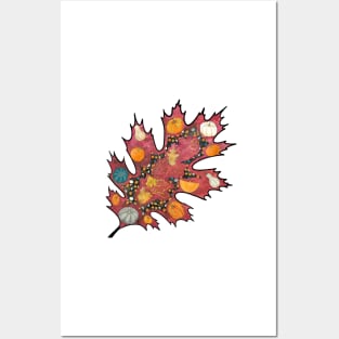 Abstract Halloween Leaf - simple design Posters and Art